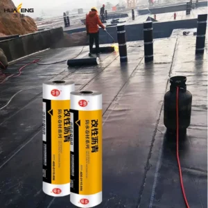 CE Certified Hot Melt Bitumen Asphalt Fire-Baked SBS Waterproof Membrane Roll Durable for Basement Concrete Roof